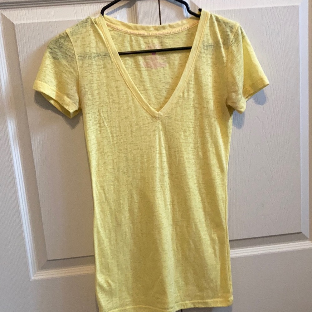 Victoria Secret cotton lingerie tee pale yellow